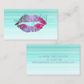 Moderne grafische weergave, lips -Makeup artiest Visitekaartje (Voorkant / Achterkant)