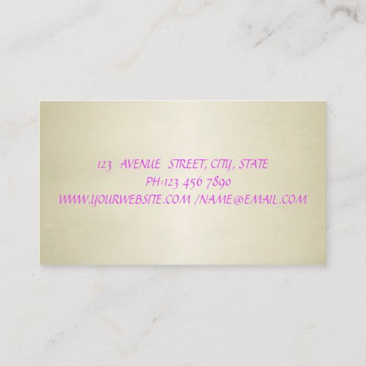 Moderne grafische weergave — Makeup & haar Visitekaartje (Achterkant)