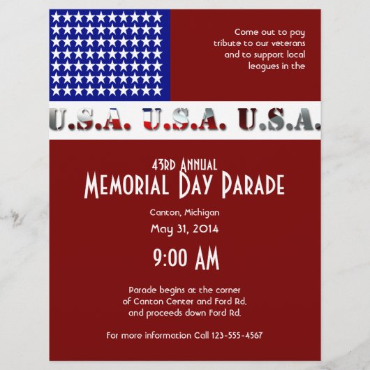 Moderne grafische weergave van de Amerikaanse vlag Flyer (Voorkant)