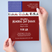 Moderne grafische weergave van de Amerikaanse vlag Flyer (Hand)