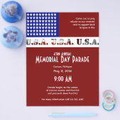 Moderne grafische weergave van de Amerikaanse vlag Flyer (Enkel)