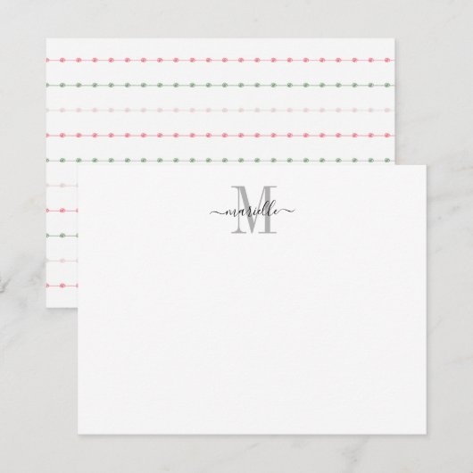 Moderne grafische weergave van script notitiekaartje (Voorkant / Achterkant)