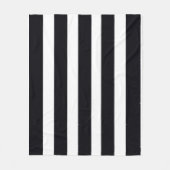 Moderne grafische zwart-wit gestreept klassieke ko fleece deken (Voorkant)