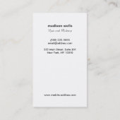 Moderne grafische zwarte monogram en goudstripes visitekaartje (Achterkant)