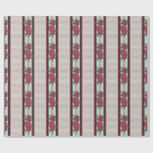 Moderne Granaatappelzaad Streep Cadeaupapier (Vlak)