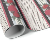 Moderne Granaatappelzaad Streep Cadeaupapier (Rol Hoek)