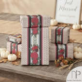 Moderne Granaatappelzaad Streep Cadeaupapier