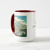 Moderne Grand Teton Alpine Zen Persoonlijk Mok (Voorkant links)