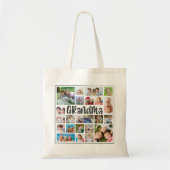 Moderne GRANDMA 21 Fotocollage Aangepaste kleuren Tote Bag (Voorkant)