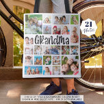 Moderne Grandma 21 Photo Collage Custom Color Tote Bag<br><div class="desc">Moderne oma 21 fotocollage aangepaste kleur Canvas tas. Creëer een foto collage canvas tas voor OMA om haar kleinkinderen te shows met behulp van deze gemakkelijk te uploaden foto collage sjabloon met 21 afbeeldingen in verschillende vormen en maten en een moderne, leuke typografie voor de titel in uw keuze van...</div>