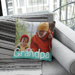 Moderne Grandpa Foto & Quote Cute Cushion Kussen