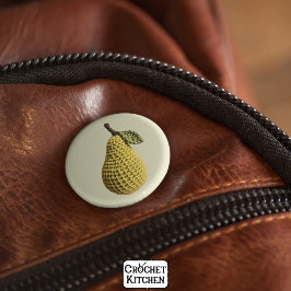 Moderne Granny Geel Groen Haak Pear Fruit Ronde Button 5,7 Cm