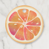 Moderne Grapefruit Fruit Bedankt Bedankjes Labels (Achterkant)