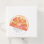 Moderne Grapefruit Fruit Bedankt Bedankjes Labels (In situ)