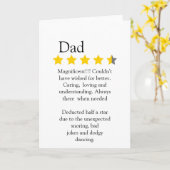 Moderne grappige 4..5  Vader waardering en recensi Kaart (Gele Bloem)