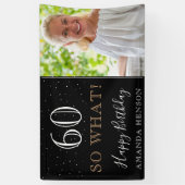 Moderne Grappige 60 Dus wat 60e verjaardag foto Spandoek (Verticaal)