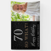 Moderne Grappige 70 Dus wat 70e verjaardag foto Spandoek (Verticaal)