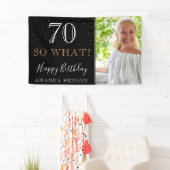 Moderne Grappige 70 Dus Wat 70ste Verjaardag Foto Spandoek (Insitu)