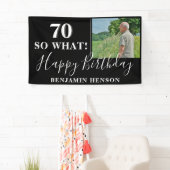Moderne Grappige 70 Dus Wat 70ste Verjaardagsfeest Spandoek (Insitu)