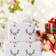 Moderne grappige abstracte Kerst-reuzen op wit