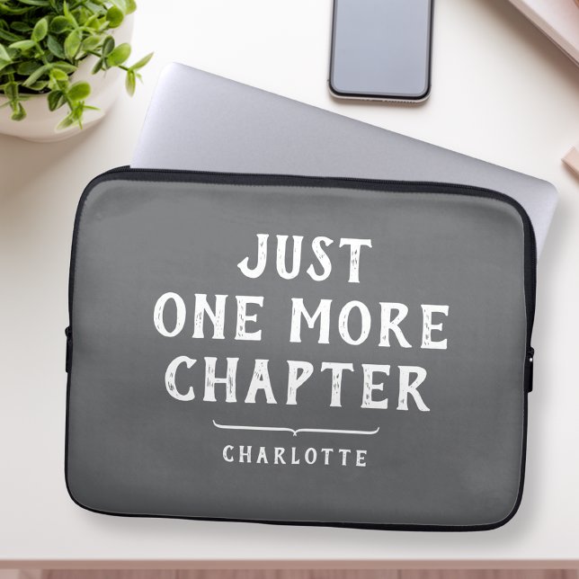 Moderne Grappige Boekliefhebber Zegt Custom Laptop Sleeve (Creator heeft geüpload)