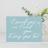 Moderne grappige bridesmaïde typografische voorste kaart (Staand voorkant)