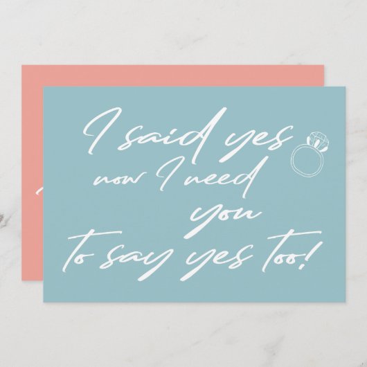 Moderne grappige bridesmaïde typografische voorste kaart (Voorkant / Achterkant)