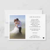 Moderne grappige casual typografie 2 foto's bruilo bedankkaart (Achterkant)