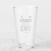 Moderne Grappige Citaat 'Funcle' | Gepersonaliseer Glas (Achterkant)