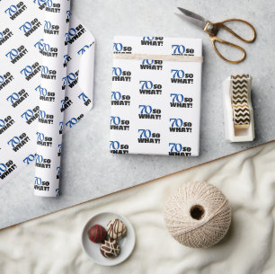 Moderne Grappige Citaat Typografie 70ste Verjaarda Cadeaupapier