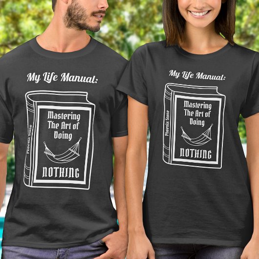 Moderne Grappige Citaten Typografie Zwart-wit T-shirt