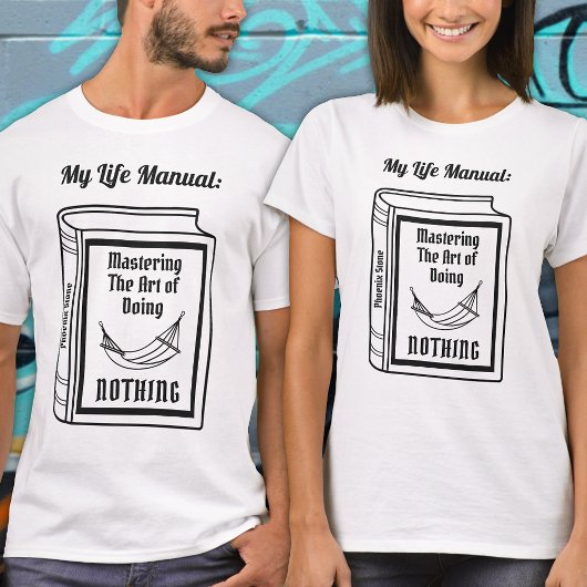 Moderne Grappige Citaten Typografie Zwart-wit T-shirt