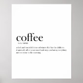Moderne, grappige Coffee-definitie typografie Poster (Voorkant)