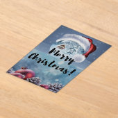 Moderne grappige cute Kerst rendier      Acryl Uitnodigingen (Laagn)
