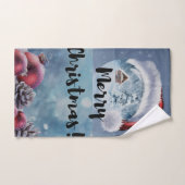 Moderne grappige cute Kerst rendieren Handdoek (Handdoek)