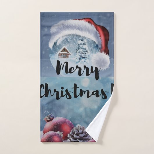 Moderne grappige cute Kerst rendieren Handdoek (Handdoek)