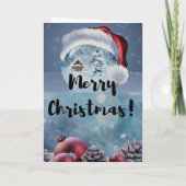 Moderne grappige cute Kerst rendieren Kaart (Achterkant)
