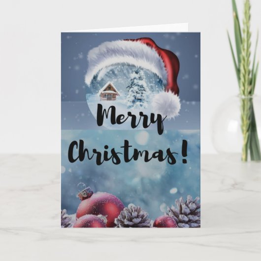 Moderne grappige cute Kerst rendieren Kaart (Voorkant)