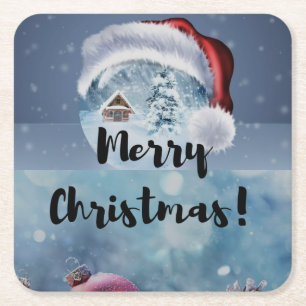 Moderne grappige cute Kerst rendieren Kartonnen Onderzetters