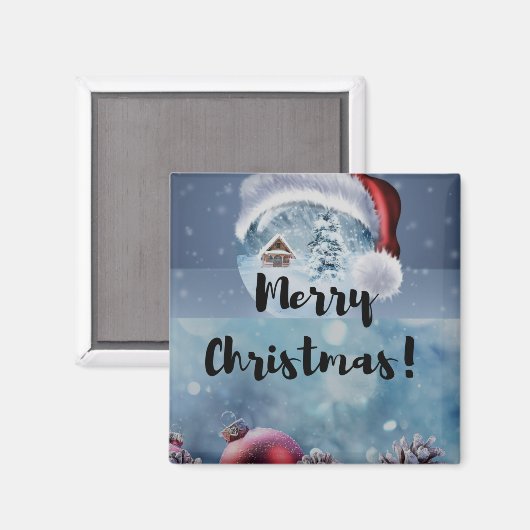 Moderne grappige cute Kerst rendieren Magneet (Voorkant / Achterkant)