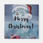 Moderne grappige cute Kerst rendieren Magneet (Voorkant)