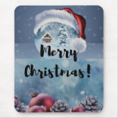 Moderne grappige cute Kerst rendieren Muismat (Voorkant)