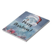 Moderne grappige cute Kerst rendieren Notitieblok (Linkerzijde)