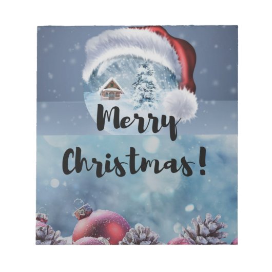 Moderne grappige cute Kerst rendieren Notitieblok (Voorkant)