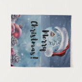 Moderne grappige cute Kerst rendieren Wandkleed (Voorkant (horizontaal))