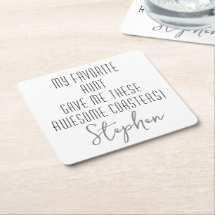 Moderne Grappige Gepersonaliseerde voor Neef van T Kartonnen Onderzetters