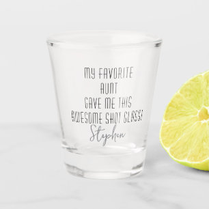 Moderne Grappige Gepersonaliseerde voor Neef van T Shot Glas