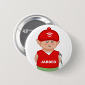 Moderne grappige geprikkelde cartoon knop ronde button 5,7 cm (Voorkant /achterkant)