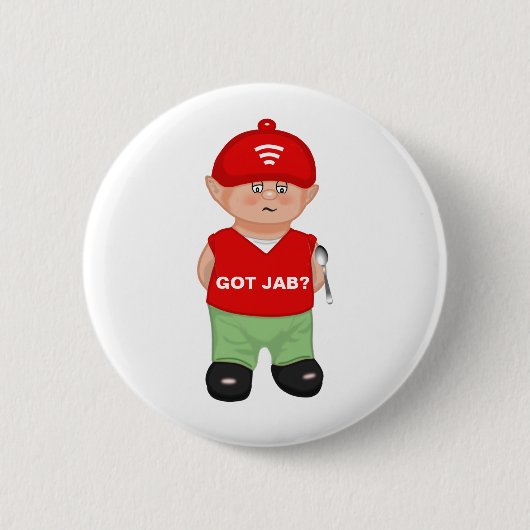 Moderne grappige geprikkelde cartoon ronde button 5,7 cm (Voorkant)