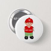 Moderne grappige geprikkelde cartoon ronde button 5,7 cm (Voorkant /achterkant)